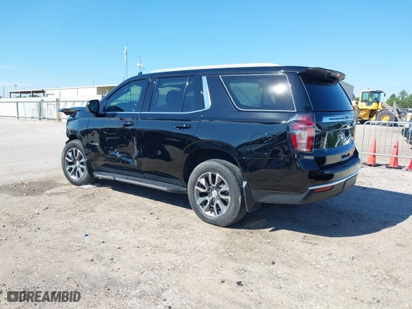 2023 Chevrolet Tahoe LS with VIN 1GNSCMKD9PR157174, listed as a IAAI auction lot 40299056 with 25,588 mi miles. Bid and sale history available at carsss.com. Image 3.