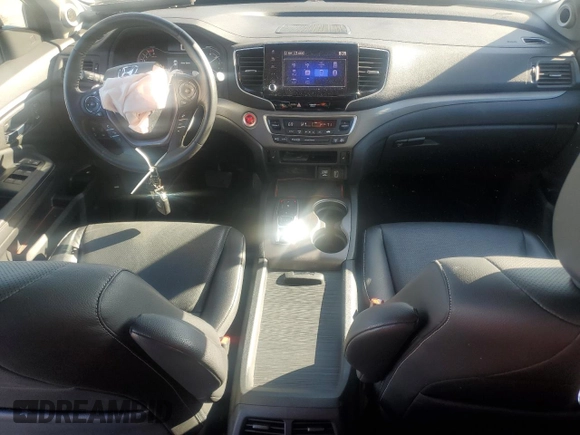 2022 Honda Ridgeline RTL-E with VIN 5FPYK3F70NB006495, listed as a Copart auction lot 57756735 with 43,874 mi miles and Salvage title. Bid and sale history available at DreamBid. Image 8.