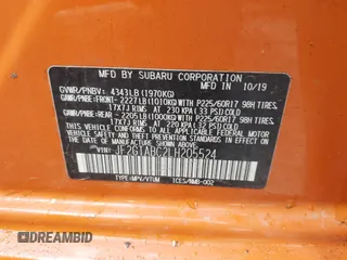 2020 Subaru Crosstrek z VIN JF2GTABC2LH205524, wystawiony jako IAAI lot #41846921 z przebiegiem 61 173 mil mil oraz . Historia ofert i sprzedaży dostępna na DreamBid. Obrazek 9.