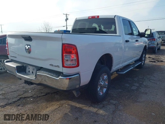 2024 Ram 2500 Big Horn with VIN 3C6UR5DLXRG296296, listed as a IAAI auction lot 42460247 with 56,093 mi miles and . Bid and sale history available at DreamBid. Image 4.