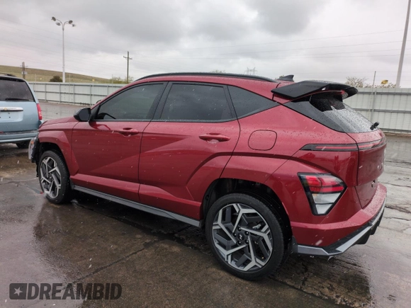2024 Hyundai Kona N Line z VIN KM8HACA3XRU055454, wystawiony jako Copart lot #51841935 z przebiegiem 22 371 mil mil oraz Szkoda całkowita • Salvage title. Historia ofert i sprzedaży dostępna na DreamBid. Obrazek 2.
