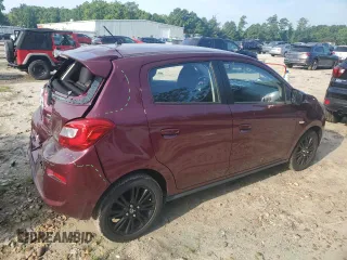 2019 Mitsubishi Mirage GT with VIN ML32A5HJ7KH009916, listed as a Copart auction lot 65258104 with 42,777 mi miles and Salvage title. Bid and sale history available at DreamBid. Image 3.