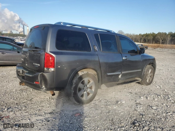 2011 Nissan Armada SV with VIN 5N1BA0ND2BN623851, listed as a Copart auction lot 88470255 with 188,647 mi miles and Salvage Title. Bid and sale history available at carsss.com. Image 3.