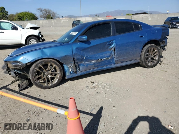 2021 Dodge Charger R/T z VIN 2C3CDXCTXMH668765, wystawiony jako Copart lot #54455175 z przebiegiem 41 019 mil mil oraz Szkoda całkowita • Salvage title. Historia ofert i sprzedaży dostępna na DreamBid. Obrazek 1.