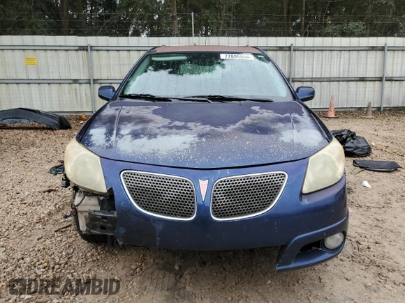 2005 Pontiac Vibe with VIN 5Y2SL63895Z441276, listed as a Copart auction lot 77806864 with Not Provided miles and Salvage Title. Bid and sale history available at carsss.com. Image 5.