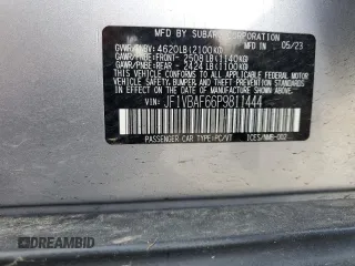 2023 Subaru WRX Premium with VIN JF1VBAF66P9811444, listed as a Copart auction lot 49553805 with 40,111 mi miles and Salvage Title. Bid and sale history available at carsss.com. Image 12.