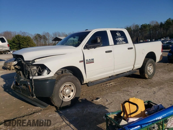 2018 Ram 2500 Tradesman z VIN 3C6UR5CJ1JG336270, wystawiony jako Copart lot #45447455 z przebiegiem Nie podano mil oraz Szkoda całkowita • Salvage title. Historia ofert i sprzedaży dostępna na DreamBid. Obrazek 1.