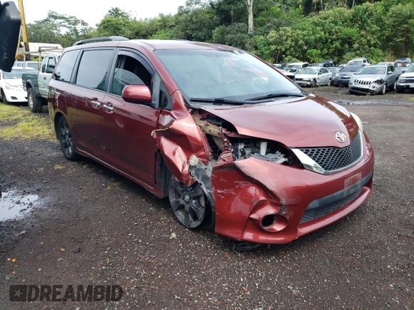 2016 Toyota Sienna SE with VIN 5TDXK3DC6GS737502, listed as a Copart auction lot 57361275 with 110,512 mi miles and Salvage title. Bid and sale history available at DreamBid. Image 4.