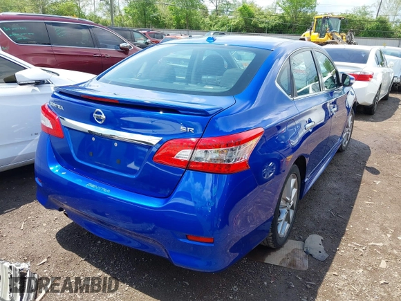 2015 Nissan Sentra SR with VIN 3N1AB7AP9FY362400, listed as a IAAI auction lot 42157078 with 65,186 mi miles and . Bid and sale history available at DreamBid. Image 4.