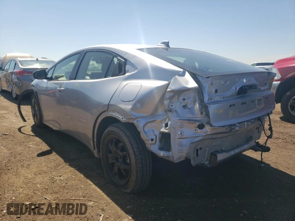 2024 Toyota Prius LE with VIN JTDACAAUXR3028550, listed as a Copart auction lot 58092395 with 23,787 mi miles and Salvage title. Bid and sale history available at DreamBid. Image 2.
