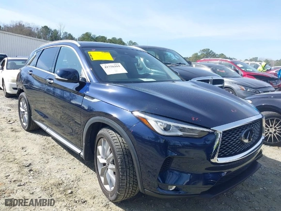 2020 Infiniti QX50 ESSENTIAL with VIN 3PCAJ5M19LF101934, listed as a IAAI auction lot 41756161 with 48,682 mi miles. Bid and sale history available at carsss.com. Image 1.
