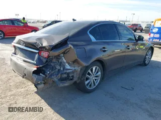 2014 Infiniti Q50 with VIN JN1BV7AP8EM683390, listed as a IAAI auction lot 40941679 with 154,408 mi miles. Bid and sale history available at carsss.com. Image 6.