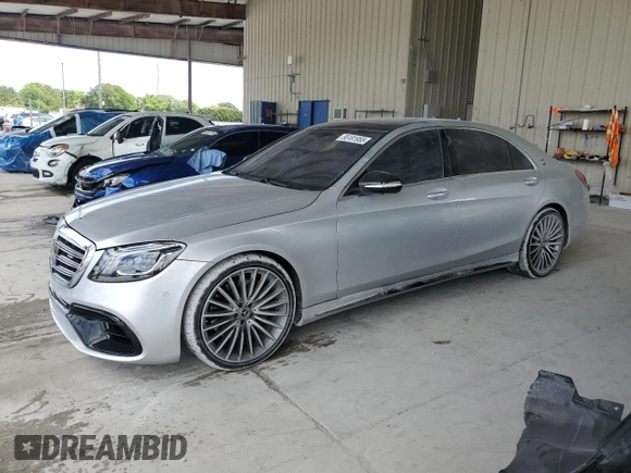 2015 Mercedes-Benz S 550 with VIN WDDUG8CB9FA157513, listed as a Copart auction lot 55181955 with 61,477 mi miles and Salvage Title. Bid and sale history available at carsss.com. Image 1.