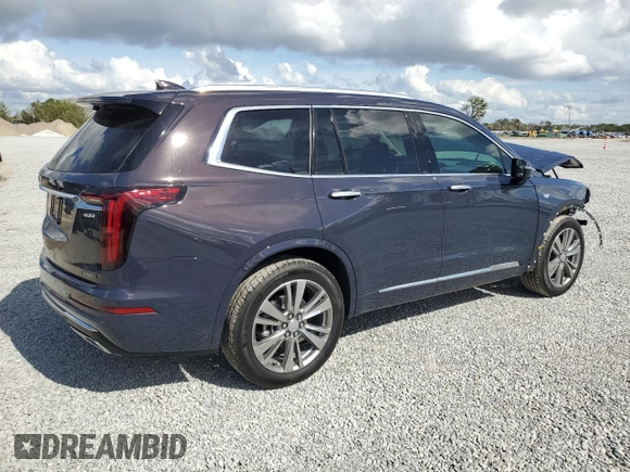 2024 Cadillac XT6 FWD Premium Luxury with VIN 1GYKPCRS5RZ732850, listed as a Copart auction lot 80002184 with 3,518 mi miles and Salvage Title. Bid and sale history available at carsss.com. Image 3.