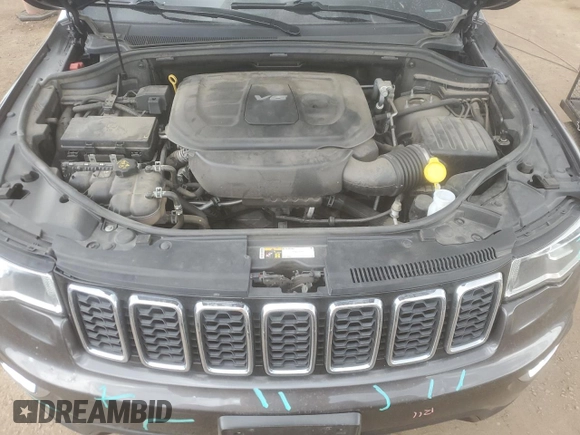 2017 Jeep Grand Cherokee Laredo with VIN 1C4RJFAG9HC653648, listed as a Copart auction lot 63049635 with 72,428 mi miles and Salvage title. Bid and sale history available at DreamBid. Image 12.
