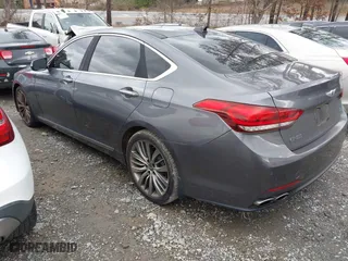 2015 Hyundai Genesis 5.0L with VIN KMHGN4JF7FU076421, listed as a IAAI auction lot 41698201 with 68,672 mi miles. Bid and sale history available at carsss.com. Image 3.