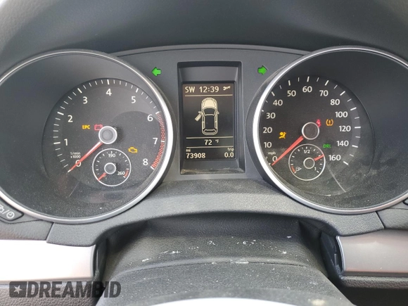 2013 Volkswagen Golf w/Conv & Sunroof с VIN WVWBB7AJ3DW037825, выставлен на аукционе Copart как лот 79561424 с пробегом 73 908 миль миль и Чистый • Clean title. История ставок и продаж доступна на DreamBid. Изображение 9.