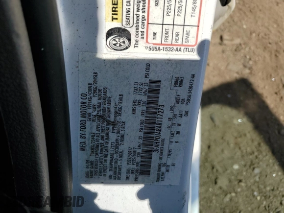 2010 Ford Fusion SEL with VIN 3FAHP0JA8AR117273, listed as a Copart auction lot 53551815 with 303,512 mi miles and Clean Title. Bid and sale history available at carsss.com. Image 12.
