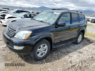 2005 Lexus GX 470 z VIN JTJBT20XX50085197, wystawiony jako Copart lot #57096325 z przebiegiem 267 779 mil mil oraz Czysty tytuł • Clean title. Historia ofert i sprzedaży dostępna na DreamBid. Obrazek 1.