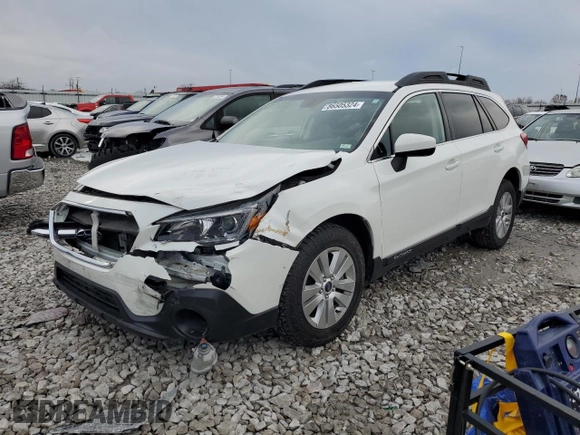 2019 Subaru Outback Premium with VIN 4S4BSAFC0K3305666, listed as a Copart auction lot 86505324 with 83,572 mi miles and Salvage title. Bid and sale history available at DreamBid. Image 1.