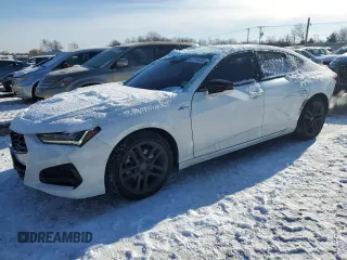 2024 Acura TLX w/A-Spec Package with VIN 19UUB6F55RA000943, listed as a Copart auction lot 41744435 with 7,726 mi miles and Salvage Title. Bid and sale history available at carsss.com. Image 1.