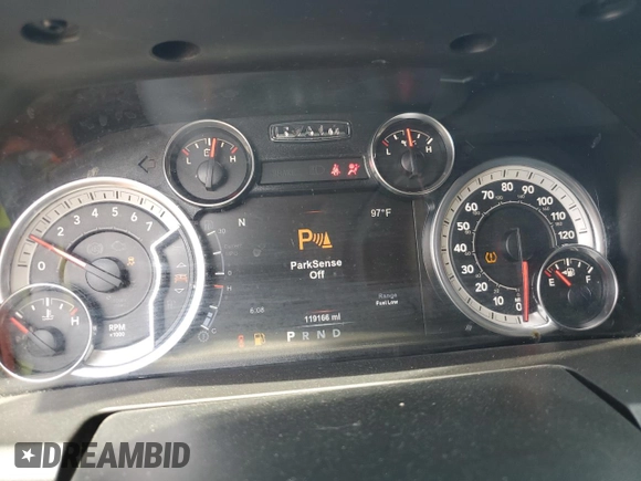2018 Ram 1500 Big Horn with VIN 1C6RR7TT4JS183959, listed as a Copart auction lot 59863265 with 119,166 mi miles and Clean title. Bid and sale history available at DreamBid. Image 9.