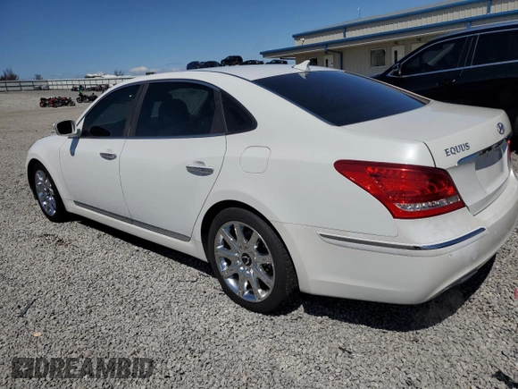 2012 Hyundai Equus Signature with VIN KMHGH4JH5CU050422, listed as a Copart auction lot 51899685 with 64,641 mi miles and Salvage title. Bid and sale history available at DreamBid. Image 2.
