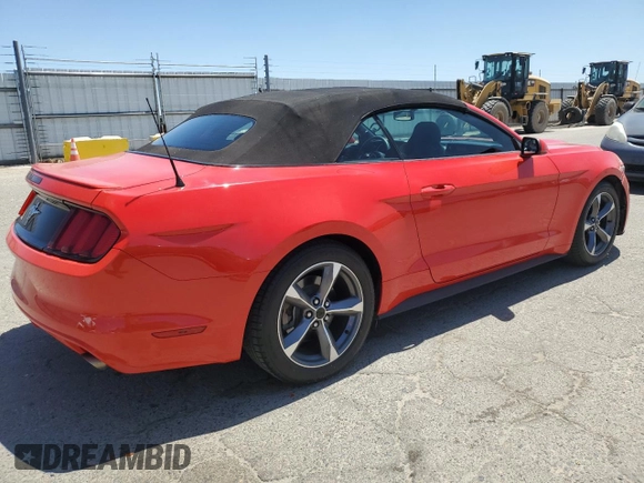 2015 Ford Mustang V6 with VIN 1FATP8EM9F5382940, listed as a Copart auction lot 56762445 with 47,155 mi miles and Salvage title. Bid and sale history available at DreamBid. Image 3.