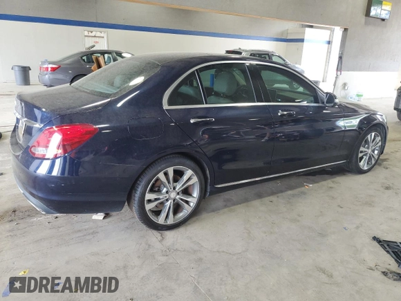 2015 Mercedes-Benz C 300 with VIN 55SWF4JB4FU051543, listed as a Copart auction lot 55327735 with 183,506 mi miles and Clean Title. Bid and sale history available at DreamBid. Image 3.