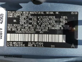2008 Toyota Sienna CE with VIN 5TDZK23C78S204953, listed as a Copart auction lot 52029425 with 163,003 mi miles and Salvage Title. Bid and sale history available at carsss.com. Image 13.