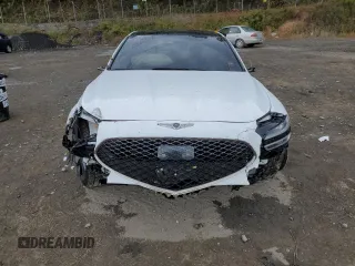 2022 Genesis G70 3.3T with VIN KMTG54TE9NU081676, listed as a Copart auction lot 75188364 with 38,526 mi miles and Salvage Title. Bid and sale history available at DreamBid. Image 5.