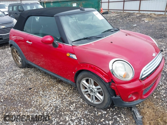 2011 MINI Convertible with VIN WMWZN3C55BT132820, listed as a IAAI auction lot 42407756 with Not provided miles and . Bid and sale history available at DreamBid. Image 1.