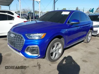2022 Audi Q5 Sportback S line Premium Plus with VIN WA15AAFYXN2024513, listed as a IAAI auction lot 41307024 with 28,715 mi miles and . Bid and sale history available at DreamBid. Image 17.