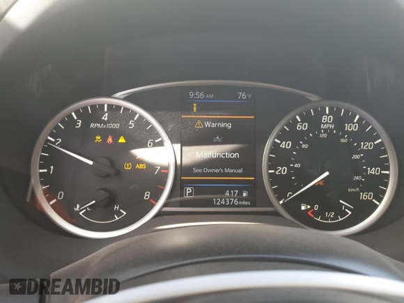 2019 Nissan Sentra S with VIN 3N1AB7AP2KY390081, listed as a Copart auction lot 47303135 with 124,376 mi miles and Salvage Title. Bid and sale history available at carsss.com. Image 9.