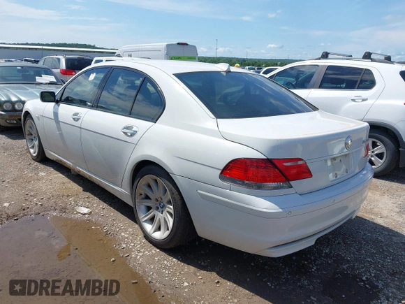 2006 BMW 7 Series 750i with VIN WBAHL83576DT03355, listed as a IAAI auction lot 42606906 with 186,494 mi miles and . Bid and sale history available at DreamBid. Image 3.