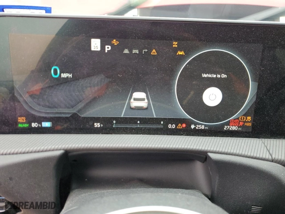 2022 Kia EV6 GT-Line with VIN KNDC4DLC5N5031009, listed as a Copart auction lot 42906435 with 27,280 mi miles and Salvage Title. Bid and sale history available at carsss.com. Image 9.