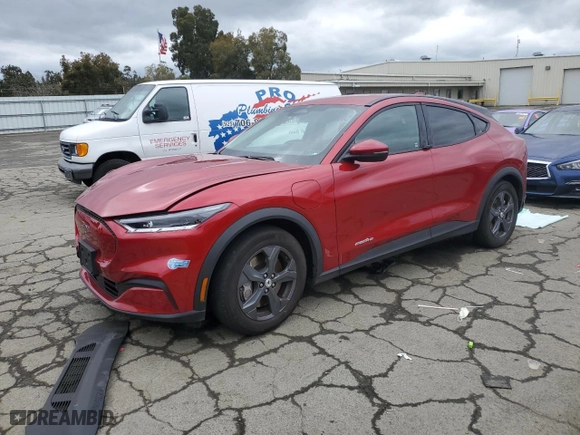 2021 Ford Mustang Mach-E Select with VIN 3FMTK1RM6MMA08377, listed as a Copart auction lot 43412465 with 29,310 mi miles and Salvage Title. Bid and sale history available at carsss.com. Image 1.