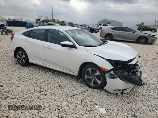 2020 Honda Civic LX with VIN 2HGFC2F60LH505837, listed as a Copart auction lot 50656215 with 49,861 mi miles and Salvage Title. Bid and sale history available at DreamBid. Image 4.