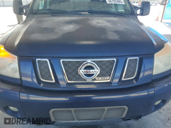 2010 Nissan Titan LE with VIN 1N6BA0EC2AN318776, listed as a Copart auction lot 46702485 with 111,149 mi miles and Salvage Title. Bid and sale history available at carsss.com. Image 11.