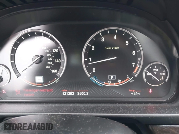 2014 BMW 5 Series 535i xDrive with VIN WBA5B3C57ED539169, listed as a IAAI auction lot 41892006 with 131,303 mi miles and . Bid and sale history available at carsss.com. Image 7.