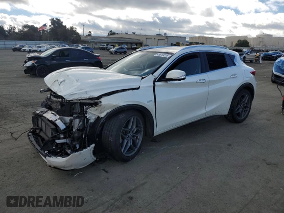 2019 Infiniti QX30 Luxe with VIN SJKCH5CP1KA007660, listed as a Copart auction lot 45919255 with 51,060 mi miles and Salvage title. Bid and sale history available at DreamBid. Image 1.