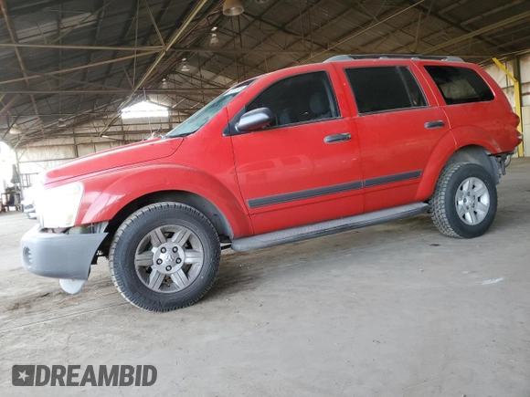 2005 Dodge Durango SXT z VIN 1D4HD38K25F585086, wystawiony jako Copart lot #89017805 z przebiegiem 195 929 mil mil oraz Szkoda całkowita • Salvage title. Historia ofert i sprzedaży dostępna na DreamBid. Obrazek 1.