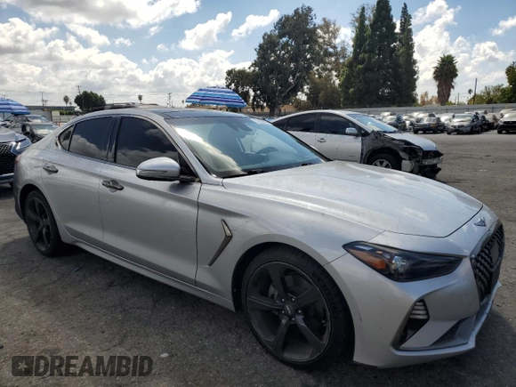 2019 Genesis G70 2.0T Advanced with VIN KMTG44LA9KU027242, listed as a Copart auction lot 71632864 with 72,288 mi miles and Salvage Title. Bid and sale history available at carsss.com. Image 4.