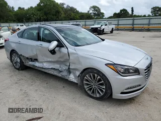 2017 Genesis G80 3.8L with VIN KMHGN4JE4HU195568, listed as a Copart auction lot 73215344 with 46,976 mi miles and Non Repairable. Bid and sale history available at carsss.com. Image 4.