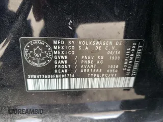 2015 Volkswagen Golf GTI Autobahn with VIN 3VW4T7AU6FM006794, listed as a Copart auction lot 74454114 with 145,516 mi miles and Salvage Title. Bid and sale history available at carsss.com. Image 13.