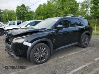 2022 Nissan Pathfinder SL with VIN 5N1DR3CB2NC236186, listed as a Copart auction lot 61212765 with 23,203 mi miles and Salvage title. Bid and sale history available at DreamBid. Image 1.