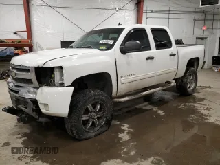 2010 Chevrolet Silverado 1500 LT with VIN 3GCRKSE39AG266291, listed as a Copart auction lot 46483675 with 199,823 mi miles and Salvage Title. Bid and sale history available at DreamBid. Image 1.