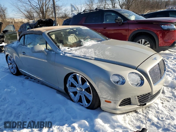 2013 Bentley Continental GT with VIN SCBGR3ZA5DC080940, listed as a Copart auction lot 42397535 with 8,082 mi miles and Salvage Title. Bid and sale history available at DreamBid. Image 4.