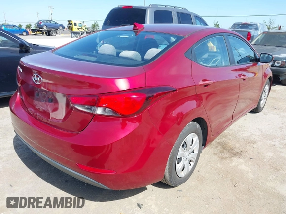 2016 Hyundai Elantra SE with VIN 5NPDH4AE5GH709421, listed as a IAAI auction lot 42349872 with 118,693 mi miles and . Bid and sale history available at DreamBid. Image 4.