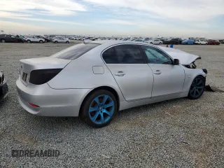 2004 BMW 5 Series 525i with VIN WBANA53504B845624, listed as a Copart auction lot 47285525 with 180,496 mi miles and Salvage Title. Bid and sale history available at carsss.com. Image 3.